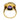 Art Deco 5.80 carat amethyst 14k yellow gold enamel ring