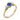 Italian mid-century sapphire diamond 18k gold three stone ring Rings Jack Weir & Sons