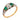 French Belle Époque diamond emerald 18k yellow gold and platinum ring