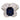 Mid Century 2.55 carat blue sapphire diamond 18k white gold ballerina ring Rings Jack Weir & Sons