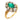Victorian emerald diamond 18k yellow gold silver top cluster ring Rings Jack Weir & Sons