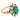 Victorian emerald diamond 18k yellow gold silver top cluster ring Rings Jack Weir & Sons