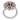 GRS 4.33 carat Burma vivid red pigeon blood ruby diamond 18k two tone gold ring