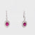 Pair of Art Deco Revival Ruby Diamond 18k White Gold Drop Earrings