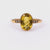 Vintage Austrian Heliodor Diamond 18k Yellow Gold Ring