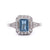 Art Deco Inspired Aquamarine Diamond Platinum Ring Rings Jack Weir & Sons   