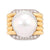 Iconic David Webb mabe pearl diamond 18k yellow gold cocktail ring  David Webb   