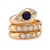 Desirable sapphire diamond 18k yellow gold snake ring  Jack Weir & Sons   