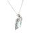 Art Deco French 42 carat aquamarine diamond platinum necklace Jack Weir & Sons