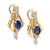 Vintage 3.20 carat total weight sapphire diamond 14k gold earrings Jack Weir & Sons