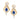 Vintage 3.20 carat total weight sapphire diamond 14k gold earrings Jack Weir & Sons