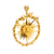 Julius Cohen fancy yellow diamond 18k gold sun pendant Julius Cohen