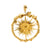 Julius Cohen fancy yellow diamond 18k gold sun pendant Julius Cohen