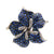 Modern 9 carat sapphire diamond 18k white gold flower brooch Jack Weir & Sons