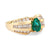 Vintage emerald diamond 14k yellow gold ring Jack Weir & Sons