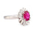 GIA 1.40 carat oval cut Burma ruby diamond platinum cluster ring Jack Weir & Sons