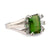 Mid Century 5.60 carat green tourmaline diamond platinum cocktail ring Jack Weir & Sons