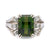 Mid Century 5.60 carat green tourmaline diamond platinum cocktail ring Jack Weir & Sons