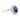 Modern 3 carat oval cut sapphire diamond 14k white gold cluster ring Jack Weir & Sons