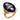 Georgian rose cut diamond blue enamel 18k rose gold navette ring Rings Jack Weir & Sons