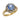 Edwardian cabochon cut sapphire diamond 18k yellow gold and platinum ring Rings Jack Weir & Sons