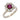 Vintage ruby diamond 14k white gold cluster ring Rings Jack Weir & Sons