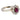 Vintage ruby diamond 14k white gold cluster ring Rings Jack Weir & Sons