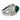 French GIA 13 carat emerald yellow sapphire diamond 18k white gold cocktail ring Jack Weir & Sons