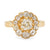 Antique French 2.5 Carat Total Weight Diamond 18K Yellow Gold Cluster Ring  Jack Weir & Sons   