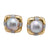 David Webb mabe pearl and diamond 18k yellow gold earrings David Webb