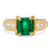 Vintage GIA Colombian Emerald and Diamond 18k Yellow Gold Ring Rings Jack Weir & Sons   