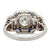 Art Deco Inspired 1.49 Carat Diamond and Sapphire Platinum Ring Rings Jack Weir & Sons   