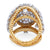 Mid Century Round Brilliant Cut Diamond 18k Platinum Dome Ring
