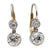 Boucles d'oreilles pendantes en platine avec diamants de taille européenne ancienne d'inspiration antique de 2,47 carats