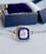 Art Deco French GIA 1.55 Cushion Cut Diamond and Sapphire Platinum 18k Ring Rings Jack Weir & Sons   