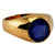 Antique GIA 4.93 Carat Burma No Heat Sapphire 18k Yellow Gold Bezel Set Solitaire Ring Rings Jack Weir & Sons   