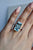 Mid-Century Aquamarine Diamond Platinum Ring Rings Jack Weir & Sons   