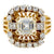 Retro French GIA 2.29 Carat Emerald Cut Diamond 18k Yellow Gold Cocktail Ring Rings Jack Weir & Sons   