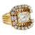 Retro French GIA 2.29 Carat Emerald Cut Diamond 18k Yellow Gold Cocktail Ring Rings Jack Weir & Sons   
