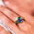 French GIA Sapphire & GIA Diamond Emerald 18K Toi Et Moi Ring  Jack Weir & Sons   