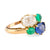 French GIA Sapphire & GIA Diamond Emerald 18K Toi Et Moi Ring  Jack Weir & Sons   