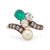 Belle Époque emerald pearl diamond 18k rose gold silver Toi Et Moi ring  Jack Weir & Sons   