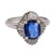 Vintage GIA 2.97 Carat Ceylon Sapphire and Diamond Platinum Ballerina Ring Rings Jack Weir & Sons   