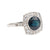 Art Deco Inspired 2.27 Carat Sapphire Diamond Platinum Ring Rings Jack Weir & Sons   