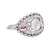 Art Deco Inspired 0.85 Carat Diamond Ruby Platinum Ring Rings Jack Weir & Sons   