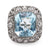 Art Deco Aquamarine and Diamond 18k White Gold Filigree Cocktail Ring Rings Jack Weir & Sons   