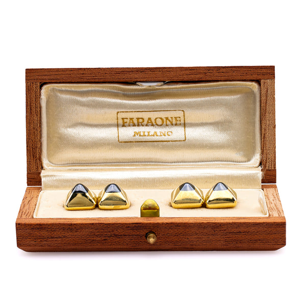 Vintage Faraone Milano 18k Yellow Gold Cufflinks Cufflinks Jack Weir & Sons   