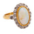 Belle Époque Opal and Diamond 18k Yellow Gold Platinum Cluster Ring Rings Jack Weir & Sons   