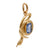 0.88 Carat Sapphire 18k Yellow Gold Snake Charm Pendant Necklaces Jack Weir & Sons   