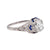 Art Deco GIA 1.51 Carat Old European Cut Diamond and Sapphire Platinum Ring Rings Jack Weir & Sons   